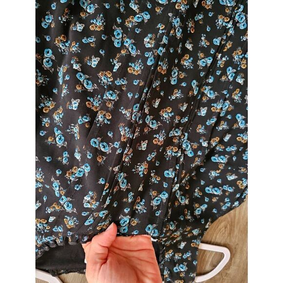 Promod size 8 Y2K Dress Blue floral - Picture 5 of 7